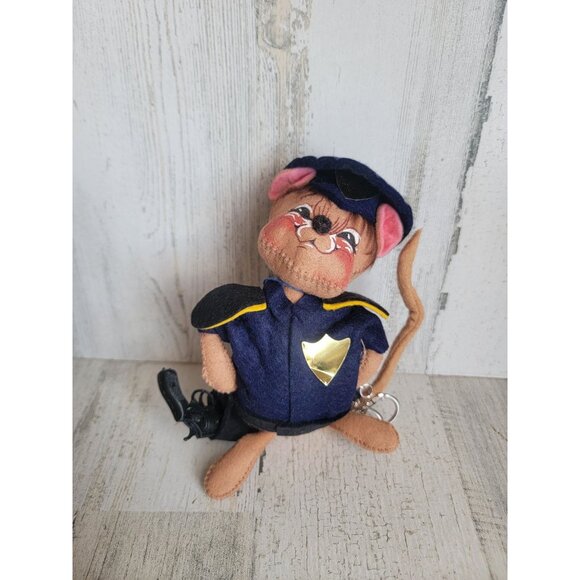 Annalee Mouse cop office police doll Society vintage - Picture 1 of 7